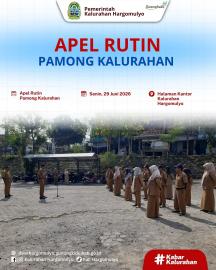 APEL RUTIN PAMONG KALURAHAN HARGOMULYO